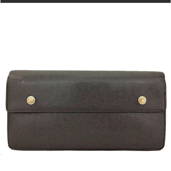 Louis Vuitton Taiga Porte feiulle Accordion Leather Bifold Long Wallet /1A5827